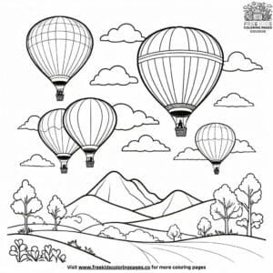 Ballooning Adventures in the Air Coloring Pages