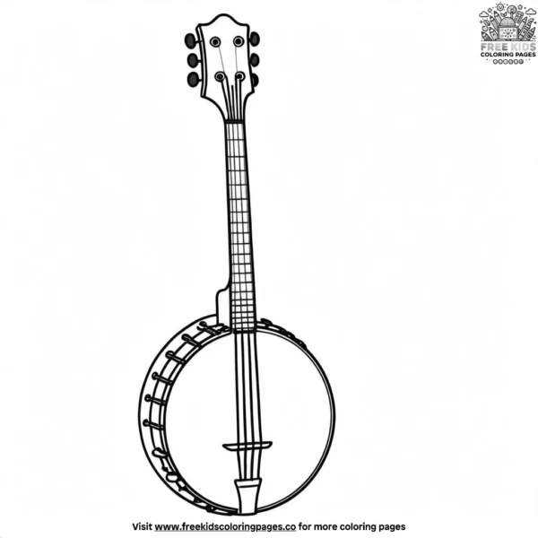 Banjo coloring pages