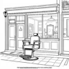 Barber Shop Coloring Pages