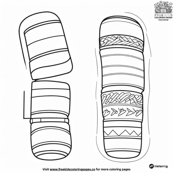 Basic bandaging coloring pages