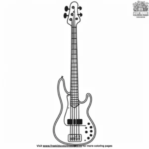 Bass Guitar Coloring Pages