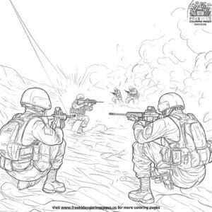 Battlefield coloring pages