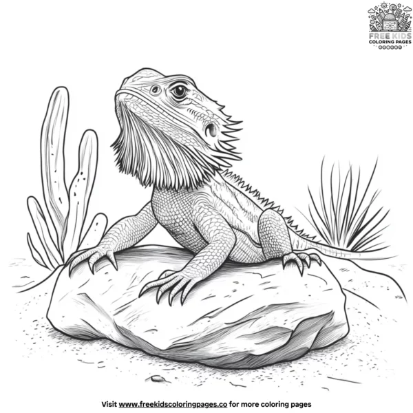 Bearded dragon coloring pages