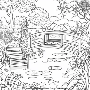 Beautiful garden coloring pages