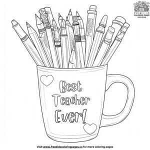 Best Teacher Ever Coloring Pages