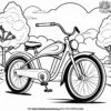 Bicycle on a Sunny Day Coloring Pages