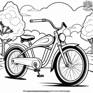 Bicycle on a Sunny Day Coloring Pages