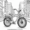 Bicycle on an Urban Street Coloring Pages