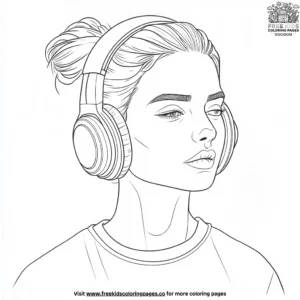 Big Headphones Coloring Pages