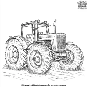 Big wheel tractor coloring pages