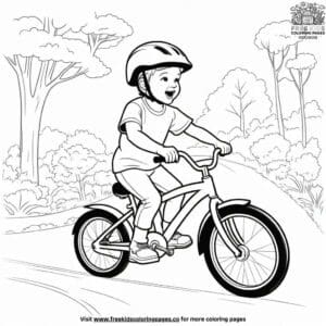 Bike Helmet Hero Coloring Pages