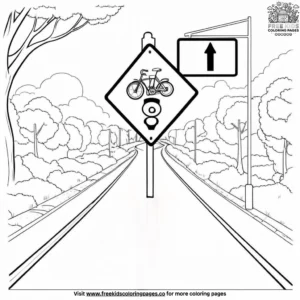 Bike Lane Coloring Pages