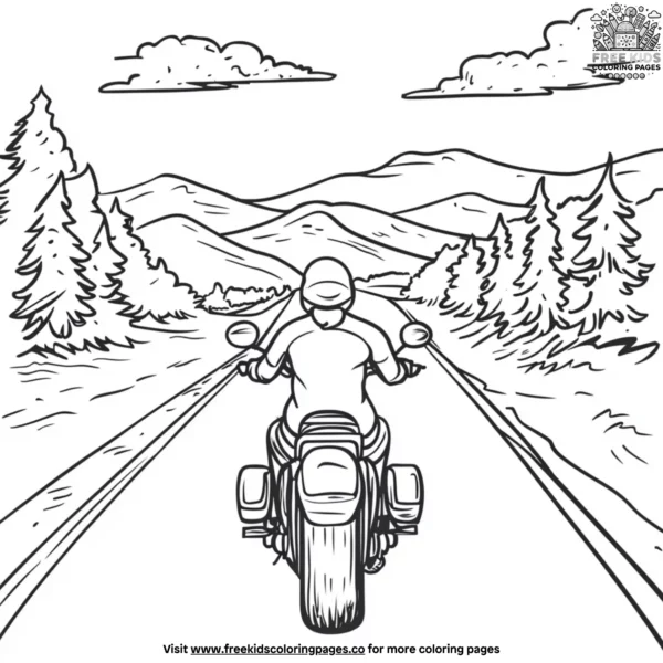 Biker bliss coloring pages