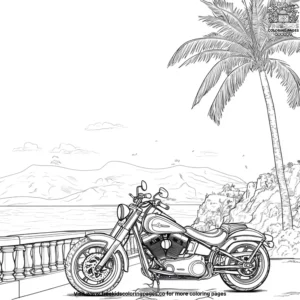 Biker's Paradise Coloring Pages