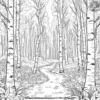 Birch Grove Coloring Pages