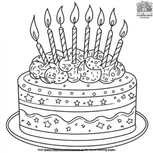 Birthday party coloring pages