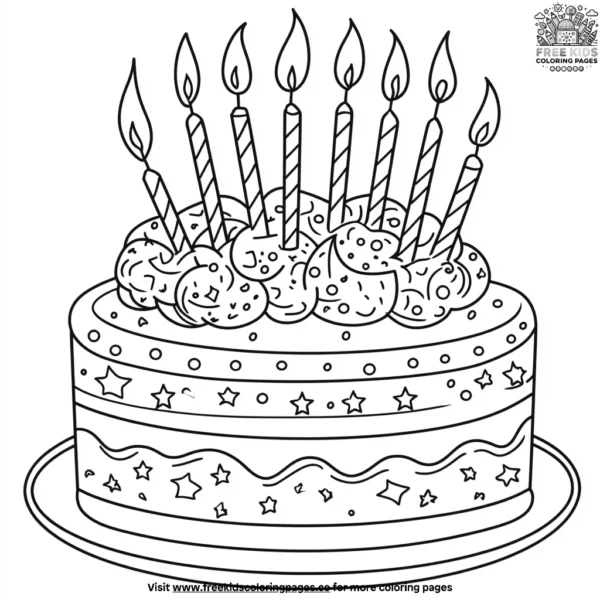 Birthday party coloring pages