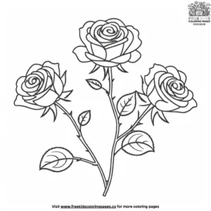 Blooming Rose Garden Coloring Pages