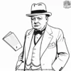 Bold Winston Churchill Coloring Pages