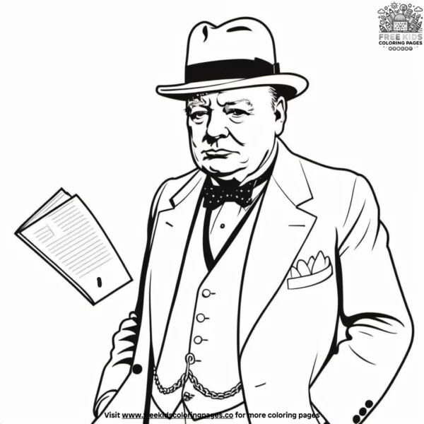 Bold winston churchill coloring pages