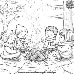 Bonfire nights coloring pages