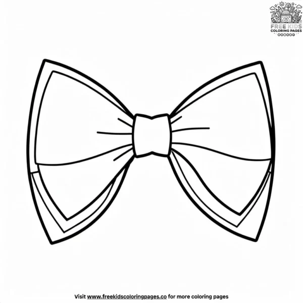 Bow tie fun coloring pages