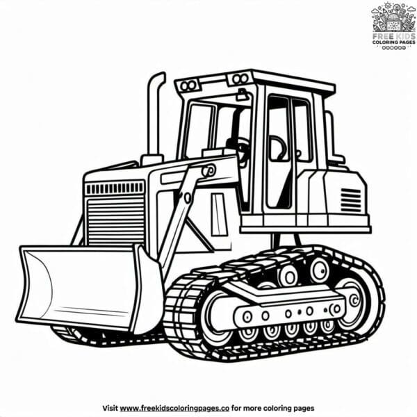 Brave bulldozer coloring pages