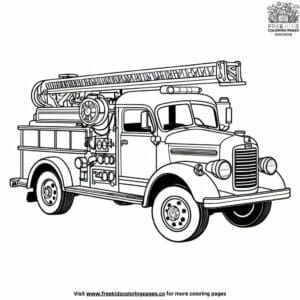 Brave Fire Truck Coloring Pages