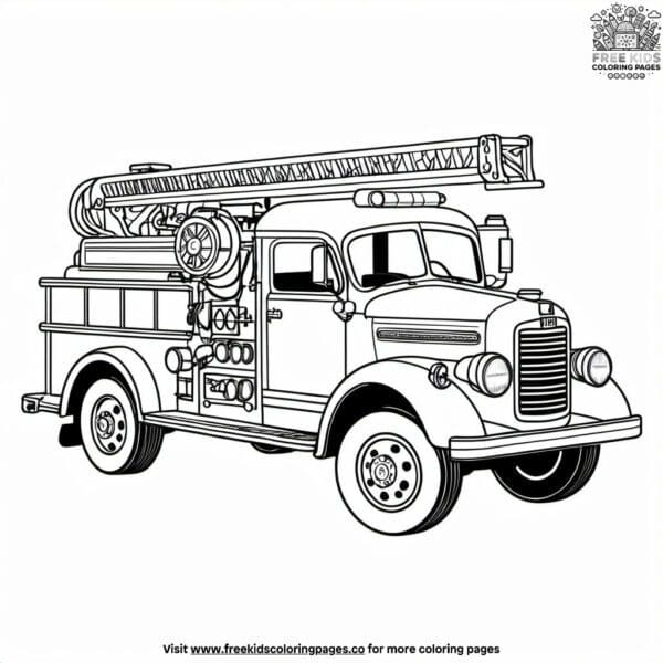 Brave fire truck coloring pages