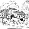 Brave Firefighting Dog Coloring Pages