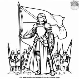 Brave Joan of Arc Coloring Pages