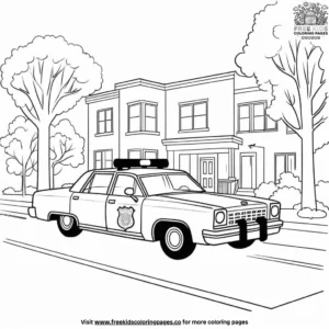 Brave Police Officer Coloring Pages