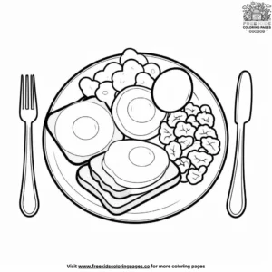 Breakfast Plate Coloring Pages