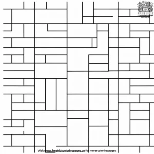 Brick Pattern Coloring Pages