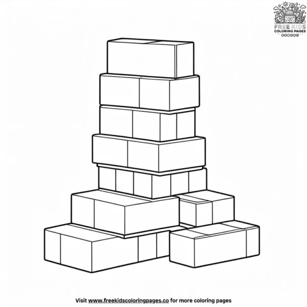 Bricks coloring pages