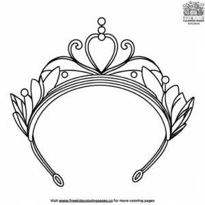 Bridal headpiece coloring pages