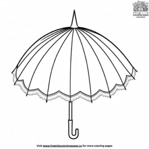 Bridal parasol coloring pages