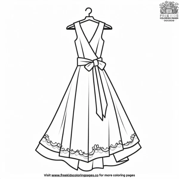 Bridal robe coloring pages