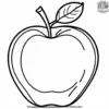 Bright Yellow Apple coloring pages