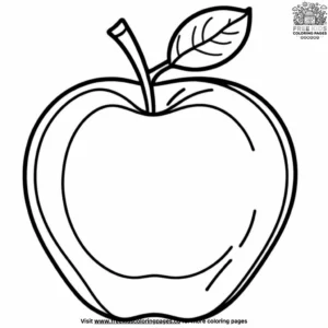 Bright Yellow Apple coloring pages