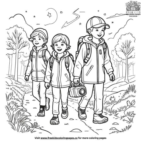 Bright at night coloring pages