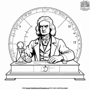 Brilliant Isaac Newton Coloring Pages