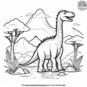 Brontosaurus Fun World Coloring Pages