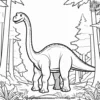 Brontosaurus Journey Coloring Pages