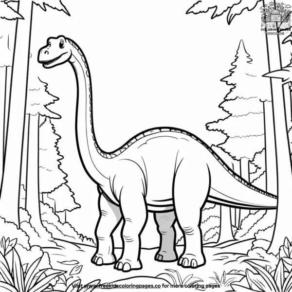 Brontosaurus journey coloring pages