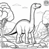 Brontosaurus Rampage Adventures Coloring Pages