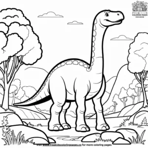 Brontosaurus Rampage Adventures Coloring Pages