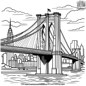 Brooklyn Bridge Coloring Pages