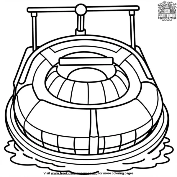 Bumper boat coloring pages