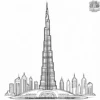 Burj Khalifa Coloring Pages